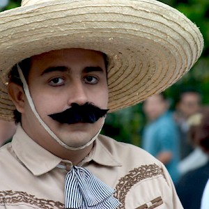 A student portraying Pancho Villa <a href=></a>
