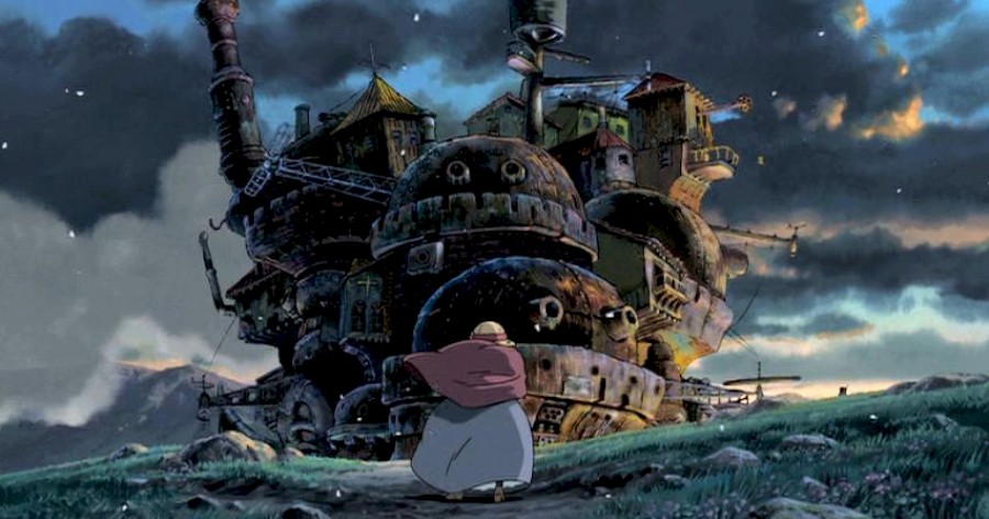 Moving castle watch. Ходячий замок / Hauru no ugoku Shiro (2004). Хаяо Миядзаки Ходячий замок война. Ходячий замок Хаула война. Хаяо Миядзаки Королева Ходячий замок.