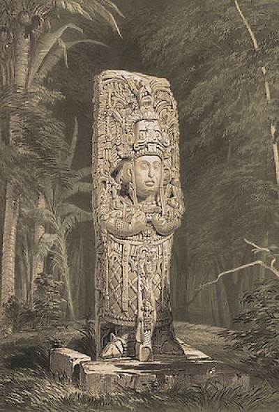 Stela D at Copan, as drawn by Catherwood <a href=></a>