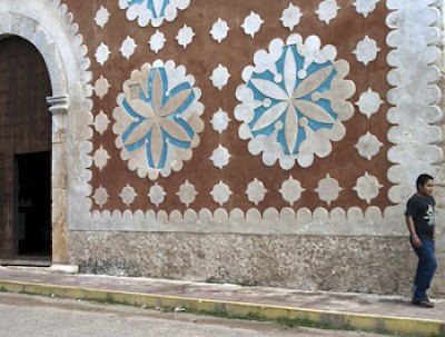 Front of the Church in Uayma <a href=></a>