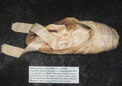 Alicia Alonzo's shoe in the Museum of Dance in Havana Cuba <a href=></a>